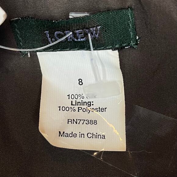 J CREW STRAPLESS RUCHED SILK DRESS DEEP BROWN  MEDIUM 8 - Picture 6 of 7